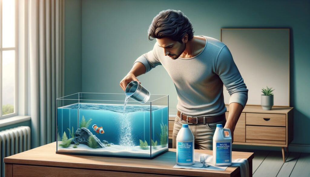 filling an aquarium with water
