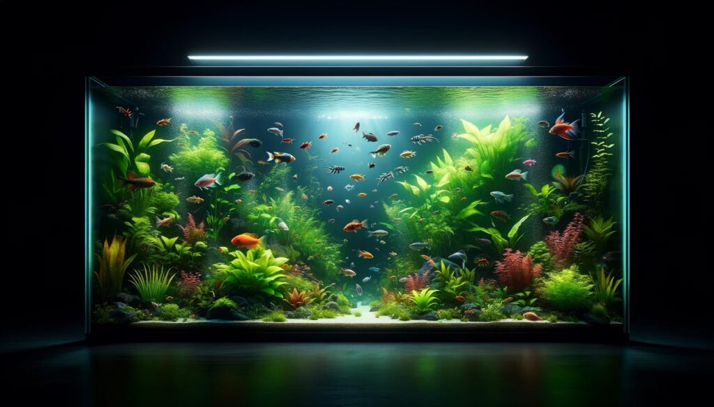 well-lit aquarium, embodying tranquility and beauty